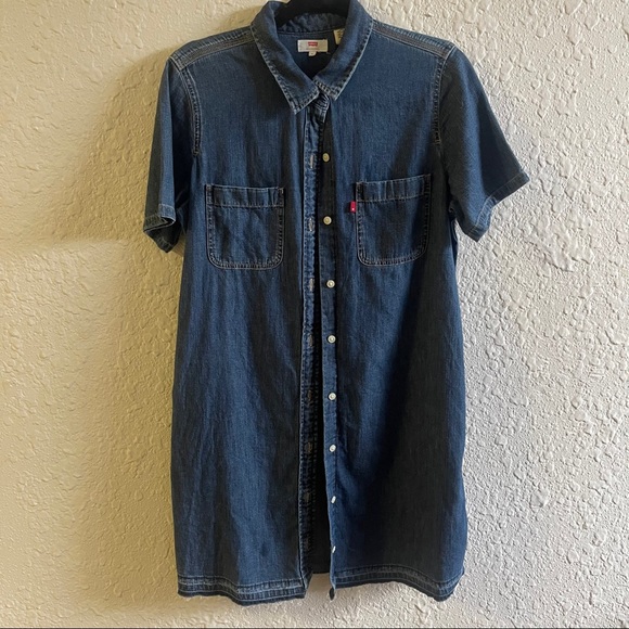 Levi's Dresses & Skirts - Levi’s Button Down Denim Dress Size Medium